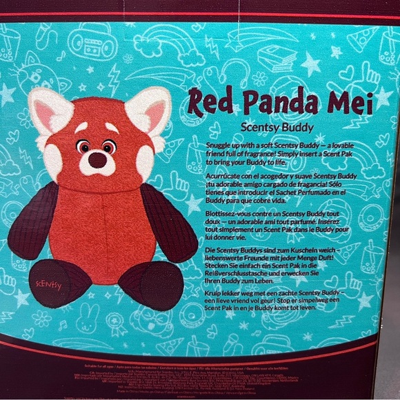 NEW Scentsy Red Panda Mei Scentsy Buddy with scent pack! - Picture 3 of 10